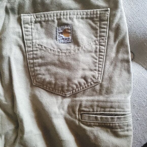 Carhartt Fire Resistant Cat 2 Original Fit FR Tan Work Pants Men's 38 X 34 - Picture 10 of 15
